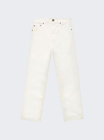 Essentials Off-white 5-pocket Jeans In Cloud Dancer