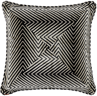 Missoni Black & White Ziggy Cushion In Nero/bianco 601