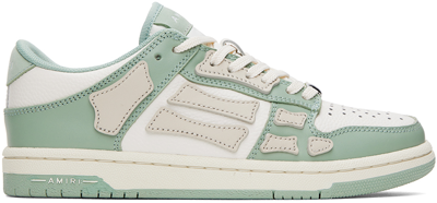 Amiri Ssense Exclusive Green & White Skell Top Low Sneakers In Mint
