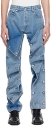 Y/PROJECT BLUE SNAP OFF JEANS