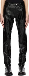 COURRÈGES BLACK CRINKLED TROUSERS
