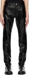 Courrèges Black 5-pocket Vinyl Reedition Trousers In Black