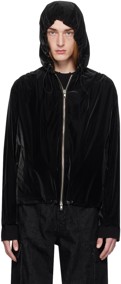 Youth Black Shirring Jacket