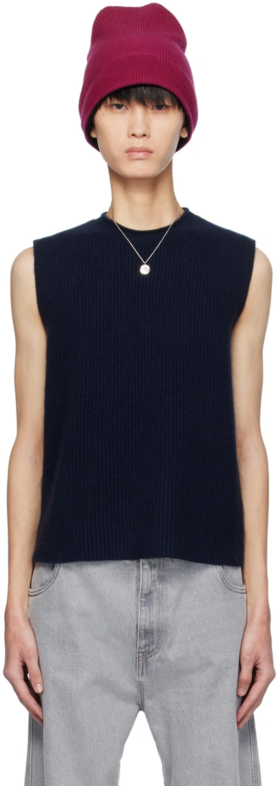 Guest In Residence Navy Layer Up! Waistcoat In Midnight