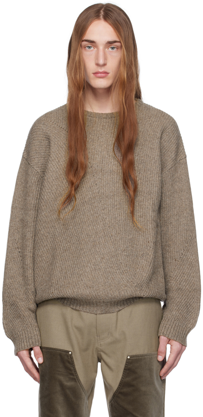 Youth Brown Irregular Sweater