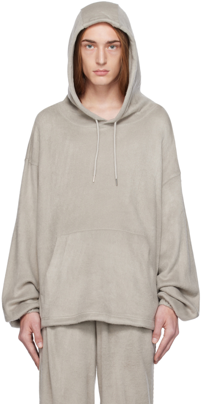 Youth Grey Oversized Hoodie In Sage Green