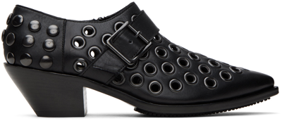 Junya Watanabe 50mm Rivet-detail Leather Boots In 1 Black