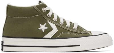 Converse Khaki Star Player 76 Trainers In Utility/white/black
