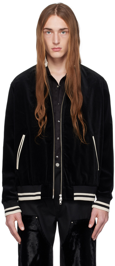 Youth Black Striped Track Jacket