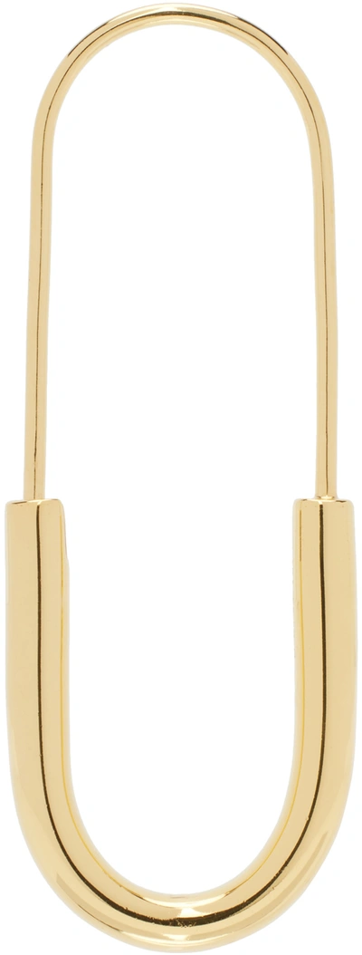 Maria Black Gold Chance Single Earring In Goldplated