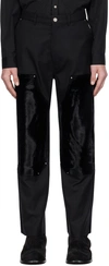 YOUTH BLACK PANEL TROUSERS