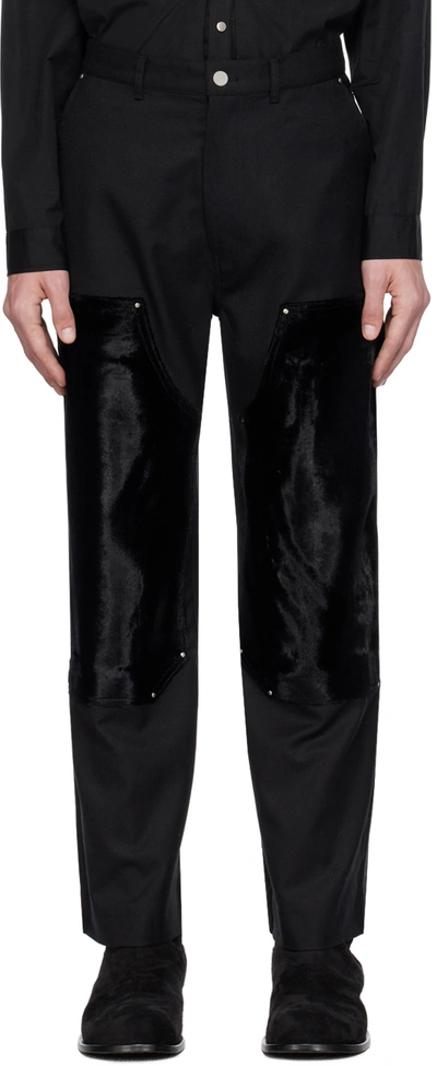 Youth Black Panel Trousers