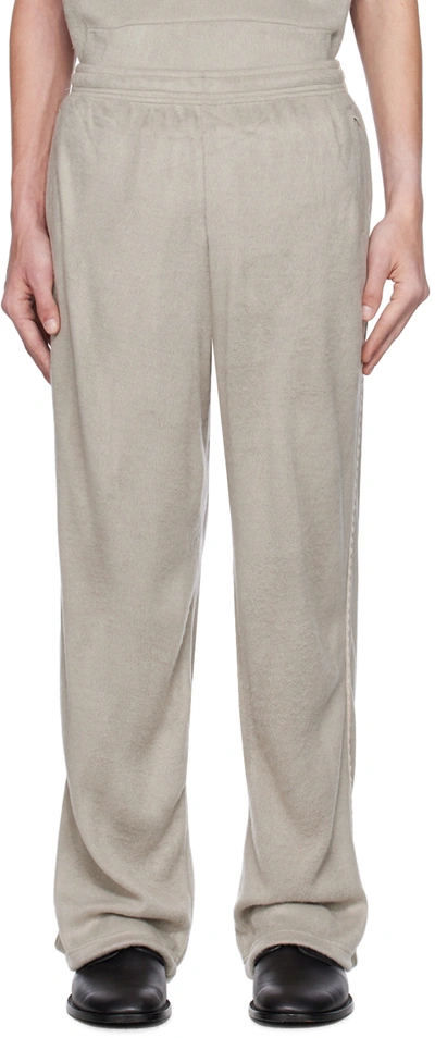 Youth Grey Loosed Sweatpants In Sage Green