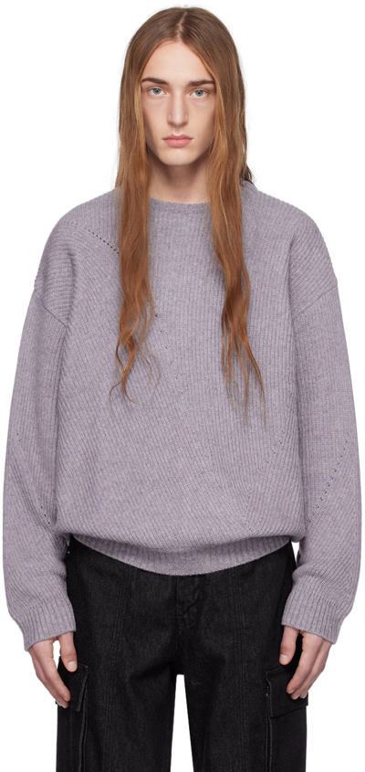 Youth Purple Irregular Sweater In Lavendar