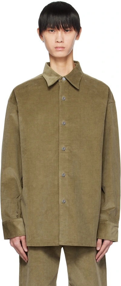 Studio Nicholson Khaki Rosso Shirt In Lichen