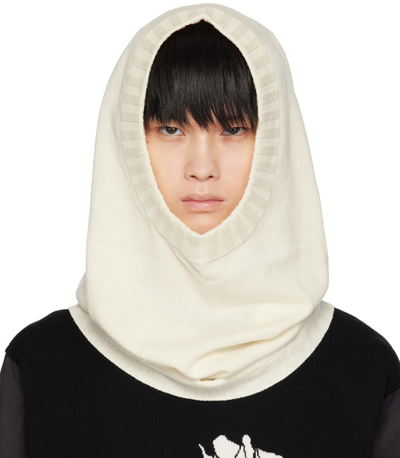 Takahiromiyashita The Soloist Off-white Lambswool Huge Balaclava