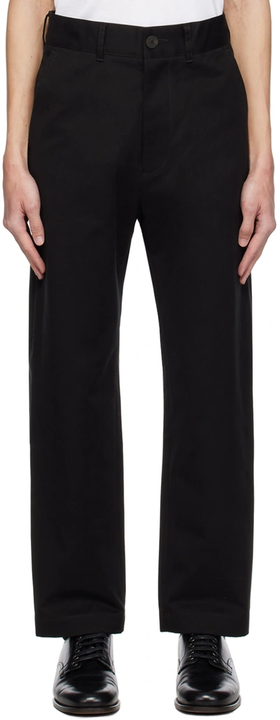 Studio Nicholson Black Bill Trousers In - Black