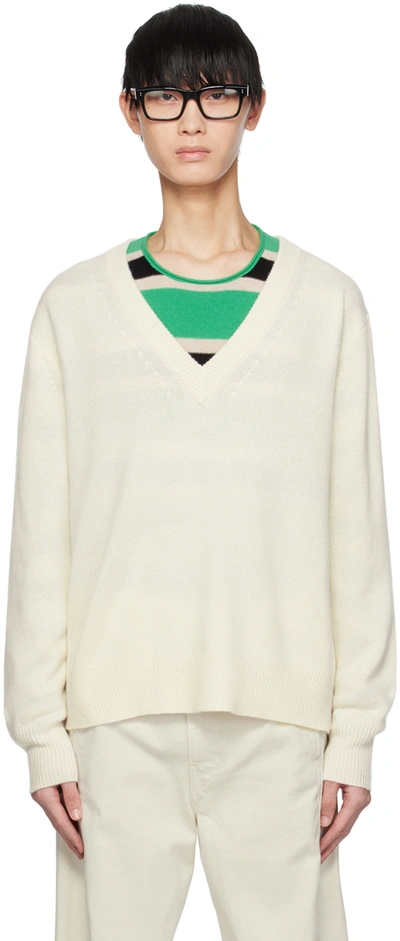 GUEST IN RESIDENCE OFF-WHITE 'THE V' SWEATER