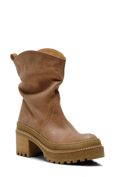 Free People brayden leather toe-cap detail cowboy ankle boots in hot fudge