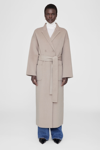 ANINE BING ANINE BING DYLAN MAXI COAT IN TAUPE CASHMERE BLEND