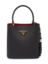 Prada Women's Small Saffiano Leather Panier Top Handle Bag In Black