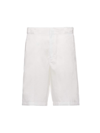 Prada Men's Re-nylon Bermudas In White