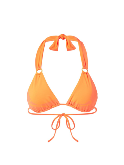 Melissa Odabash Women's Caracas O-ring Halter Bikini Top In Orange