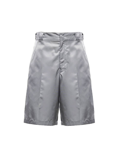 Prada Re-nylon Bermudas In Grey