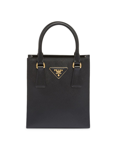 Prada Saffiano Leather Handbag In Black