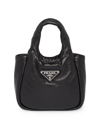 Prada Mini Padded Nappa-leather Soft Handbag In Black