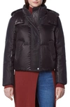 Andrew Marc Women's Vega Mixed Media Short Down Coat In Pavement