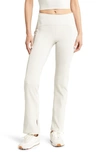 Zella Studio Luxe High Waist Flare Ankle Pants In Grey Moonbeam