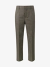 PRADA CROPPED HOUNDSTOOTH TROUSERS,12196742