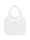 Prada Women's Soft Padded Re-nylon Mini Bag In White