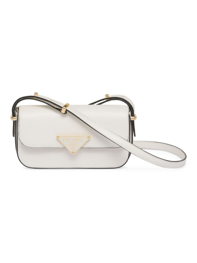 Prada Leather Shoulder Bag In F02eu Bianco 1 N