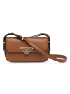 Prada Women's Leather Shoulder Bag In Brown