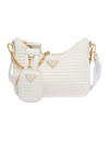 Prada Re-edition 2005 Raffia Bag In White