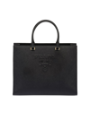 Prada Large Saffiano Leather Handbag In Black