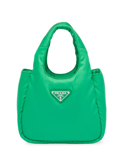Prada Soft Padded Re-nylon Mini-bag In Green