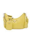 Prada Re-edition Padded Shoulder Bag In Yellow