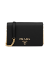 Prada Women's Saffiano Leather Mini Bag In Black