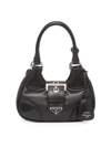 Prada Moon Padded Nappa-leather Bag In Black