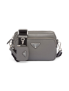 Prada Saffiano Leather Shoulder Bag In Grey