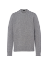 Prada Wool And Cashmere Crew-neck Sweater In Grey