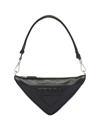 Prada Triangle Leather Mini-bag In Black