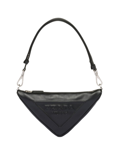 PRADA WOMEN'S TRIANGLE LEATHER MINI BAG