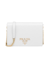 Prada Women's Saffiano Leather Mini Bag In White