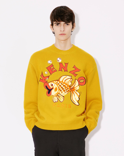 Kenzo Pull Brode Kingyo Homme Miel ModeSens