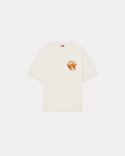 Kenzo Kingyo' Goldfish Classic Embroidered T-shirt Off White