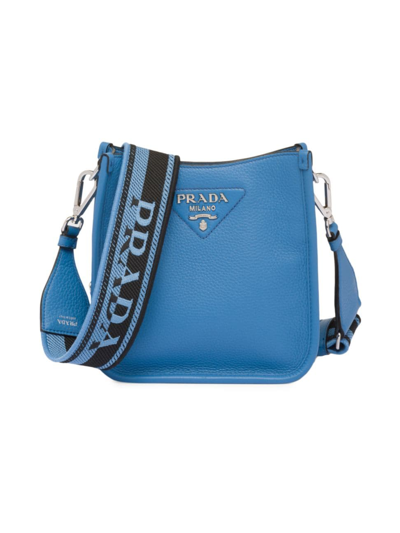 Prada Leather Mini Shoulder Bag In Wave N